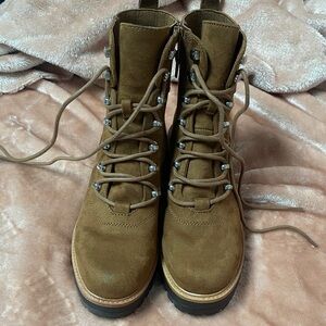Nine West Tan Lace-Up Women's Boots
